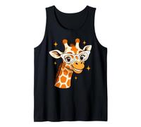 Giraffe Face Sunglasses Funny Giraffe Tank Top