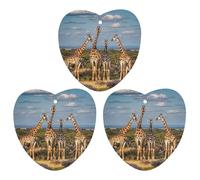 Giraffe Family Car Air Freshener, 3 Pcs Love form Hanging Air Freshener Cards, Long Lasting Fragrance Scented Cards for Car, Home, Office White-style