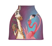 Giraffe Flamingo Stretchy Baby Car Seat Cover,Canopy Nursing Covers,Soft Breathable Windproof Scarf Changepad for Winter Infant Breastfeeding Boys