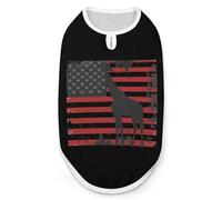 Giraffe Funny 4th of July American Flag Dog Shirts Sleeveless T-Shirt Pet Tank Top Soft Summer Vests Clothes for Dogs And Cat 2XL
