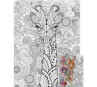 Giraffe Giant Coloring Posters for Kids Adults Giraffe Coloring Poster 39.37×51.96 Inch Mandala Coloring Posters Wall Art Decor Blank Banner for School Group Family Art Craft Activities Decoration