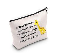 Giraffe Gift Funny Giraffe Gift A Wise Woman One Said Fuck It I'm Getting a Giraffe,and She Lives Happily Ever After Gift for Giraffe Lover Cosmetic Bags (U.Giraffe)