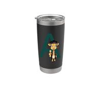 Giraffe Graduation Letter A Animal Alphabet Stainless Steel Insulated Tumbler
