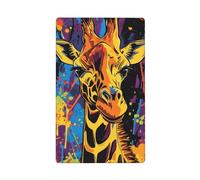 Giraffe Graffiti Street Art Single Toggle Blank Wall Plate Light Switch Cover Decorative 1 Gang for Kitchen Room Bathroom Size 11.4x7cm