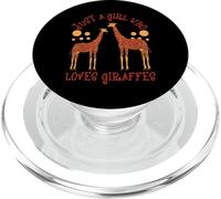 Giraffe Graphic - Just a Girl Who Loves Giraffes PopSockets PopGrip for MagSafe