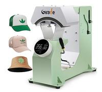 Giraffe Green Automatic Hat Heat Press Machine for Caps, T-Shirts, Bags - DIY Sublimation - Auto Open & Release - Digital Press Knob-Style Control Panel