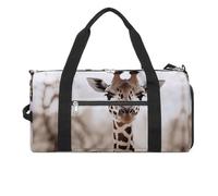 Giraffe Gym Bag Travel Duffel Bags for Men Women Large Weekender Bags Carry On Overnight Duffle Bag with Shoe Compartment for Workout, style, One Size