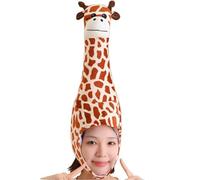Giraffe Hat Cute Animal Plush Headwear Funny Party Hat Cartoon Performance Head Cover for Cosplay Party Photo Props