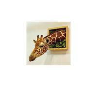 Giraffe Head 3D Wall Decor, Realistic Animal Latex Statue Wall Art, Bedroom Space Embellishment Embrace the Natural Home Decoration Home Decor