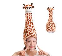 Giraffe Headgear Hat - 3D Animal Giraffe Head Cap with Soft Ears & Realistic Details | Fun Kids Costume Hat for Dress-Up Parties, Carnival Events, Jungle Theme Role Play & Photo Props