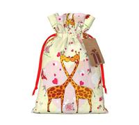 Giraffe Heart Flower Butterfly Drawstring Gift Bags Small Item Treats Wrapping Storage Bags Christmas Birthday Party Holiday