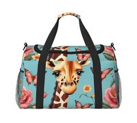 Giraffe Heart Flower Butterfly Print Daily essentials Large Capacity Hand Carry Bag for Weekend Getaways style Bags