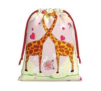 Giraffe Heart Flower Butterfly Print Gift Stylish Bags Holiday Parties Wedding Favors Candy Wrapping Storage Reusable