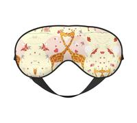 Giraffe Heart Flower Butterfly Sleep Eye Mas Updated Design Light Blocking Night Eye Blinder Men Women Shift Travel Gifts