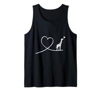 Giraffe Heart Paper Line Savanna Wildlife Tall Mammal Tank Top