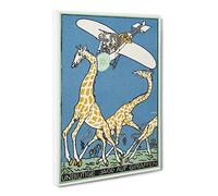 Giraffe Hunt By Moriz Jung Canvas Print | Gallery Wrapped 30mm Frame Wall Art | 30x20 inches | Ready to Hang | Classic Animals Picture | Living Room Bedroom Lounge Office
