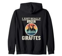 Giraffe I Just Really Love Giraffes Zip Hoodie