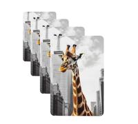 giraffe in new york Car Air Freshener Cards for Women Men 4 Pack Cute Car Accessories Long Lasting Scent Car Diffuser Hanging Auto Aromatherapy Tablets Car Fresheners Gifts