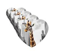 giraffe in new york Car Air Freshener Cards for Women Men 4 Pack Cute Car Accessories Long Lasting Scent Car Diffuser Hanging Auto Aromatherapy Tablets Car Fresheners Gifts