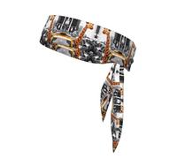 giraffe in new york Patterned sports headband for men and women, sweat-absorbing headband for badminton, mountaineering and cycling