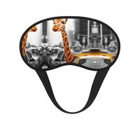 Giraffe in New York Polyester Sleep Mask,Light Blocking Sleep Eye Mask,Night Sleeping Mask, Eye Blinder