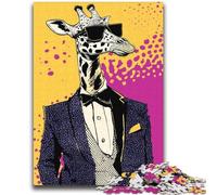 Giraffe in Suit Puzzles for Adults Teens 2000 Pieces,Family Game Stress Reliever Difficult Challenge Great Gifts And Toys (70X100cm)