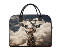 Giraffe in The Clouds Laptop Tote Bag Casual Travel Handbag Multi Pocket Shoulder Bags for Work Travel