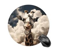 Giraffe in The Clouds Mouse Pad Premium Texture Mousepad with Non-Slip Rubber Base 7.8" X 7.8" Large Gaming Mouse Mat Wireless Mouse Desk Accessories