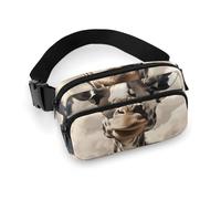 Giraffe in The Clouds Waist Bag Fashion Fanny Bag with Adjustable Strap for Outdoor Workout Cycling Unisex, white, 20x13cm, Waist Bag