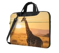 Giraffe in the Sun Laptop Bag 13-15.6Inch, 360° Protective Laptop Sleeve Case Shockproof Messenger Shoulder Bag Waterproof Computer Case Carrying Cover Briefcases for Men Women