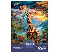 Giraffe Jigsaw Puzzles, 1000 Pieces Impossible Puzzle Challenge Toy for Adults& Kids Age 12 Years Up 38x26cm/1000pcs