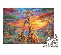 Giraffe Jigsaw Puzzles, 1000 Pieces Impossible Puzzle Challenge Toy for Adults& Kids Age 12 Years Up 38x26cm/1000pcs