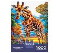 Giraffe Jigsaw Puzzles, 1000 Pieces Impossible Puzzle Challenge Toy for Adults& Kids Age 12 Years Up 52x38cm/1000pcs