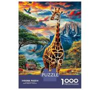Giraffe Jigsaw Puzzles, 1000 Pieces Impossible Puzzle Challenge Toy for Adults& Kids Age 12 Years Up 52x38cm/1000pcs