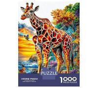 Giraffe Jigsaw Puzzles, 1000 Pieces Impossible Puzzle Challenge Toy for Adults& Kids Age 12 Years Up 52x38cm/1000pcs