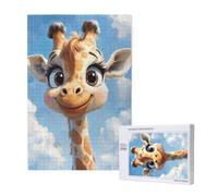 Giraffe Jigsaw Puzzles for Adults 500, Animal Large Wooden Puzzles for Adults, Funny/Difficult/Impossible/Challenging Decompression Games, As a Birthday for Women and Men 2T-1980
