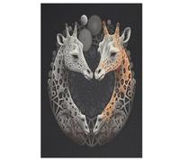 Giraffe Jigsaw Puzzles for Kids 1000 Pieces 3d Wooden Puzzle Decompression Game for Adults Women Girl Educational Game Toys 78×53cm