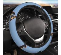 Giraffe Kilimanjaro Mount Africa Car Steering Wheel Cover Elastic Stretch Steering Wheel Covers 15 Inch Soft Universal Steering Wheel Protector Breathable Non-Slip Car Accessories for SUVs Vans Trucks