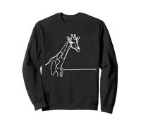 Giraffe Line Art - Minimalist Wildlife Drawing Sweatshirt