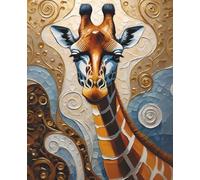 Giraffe Lined Notebook - Golden Swirl Background with Brushstroke Detail: gift for wildlife lovers and all things giraffe