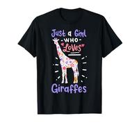 Giraffe Lover Gift Just a Girl Who Loves Giraffes T-Shirt