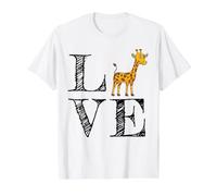 Giraffe Lover Gift Love Giraffes Value Graphic T-Shirt, Men, White, L