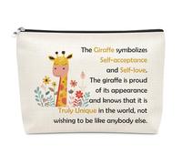 Giraffe Lovers Gifts Makeup Bag Inspirational Giraffe Gifts for Women Animal Giraffes Gift Cosmetic Bag Giraffes Gift for Women Daughter Friends Graduation Birthday Present Cosmetic Pouch