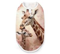 Giraffe Mama And Little Dog Shirt Sleeveless Pet Clothes Summer T-Shirts Tank Top for Small Puppy Cat