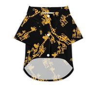Giraffe Mama And Little Dog Shirts Summer Pet Clothes Comfort T-Shirts Short Sleeveless Top for Cats Dogs L