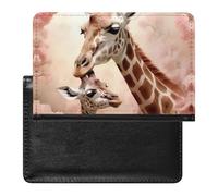 Giraffe Mama and Little Passport Holder Travel Wallet Cover Case with Card Slot Organiser for Men Women