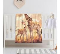 Giraffe Mother and Child Baby Universal Kids Blanket 76.2 x 101.6 cm Super Soft Baby Blanket, Soft and Breathable Baby Swaddle Blanket