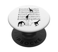 Giraffe music animal Note Clef Musician PopSockets Adhesive PopGrip
