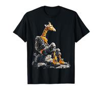 Giraffe Nature Lover Relaxing Art Animal Motif Giraffe T-Shirt
