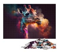 Giraffe Nebula Puzzle 1000 Pieces Jigsaw Wooden Jigsaw Puzzles for Adults for Home Decor & Holiday Fun 50x75CM/19.68x29.52inch